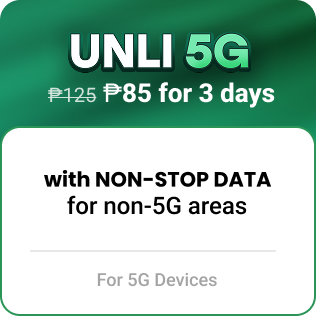 UNLI 5G w/ NSD 125 now P85